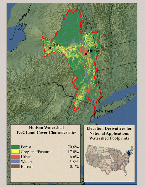 USGS EDNA-Derived Watershed Characteristics Hudson